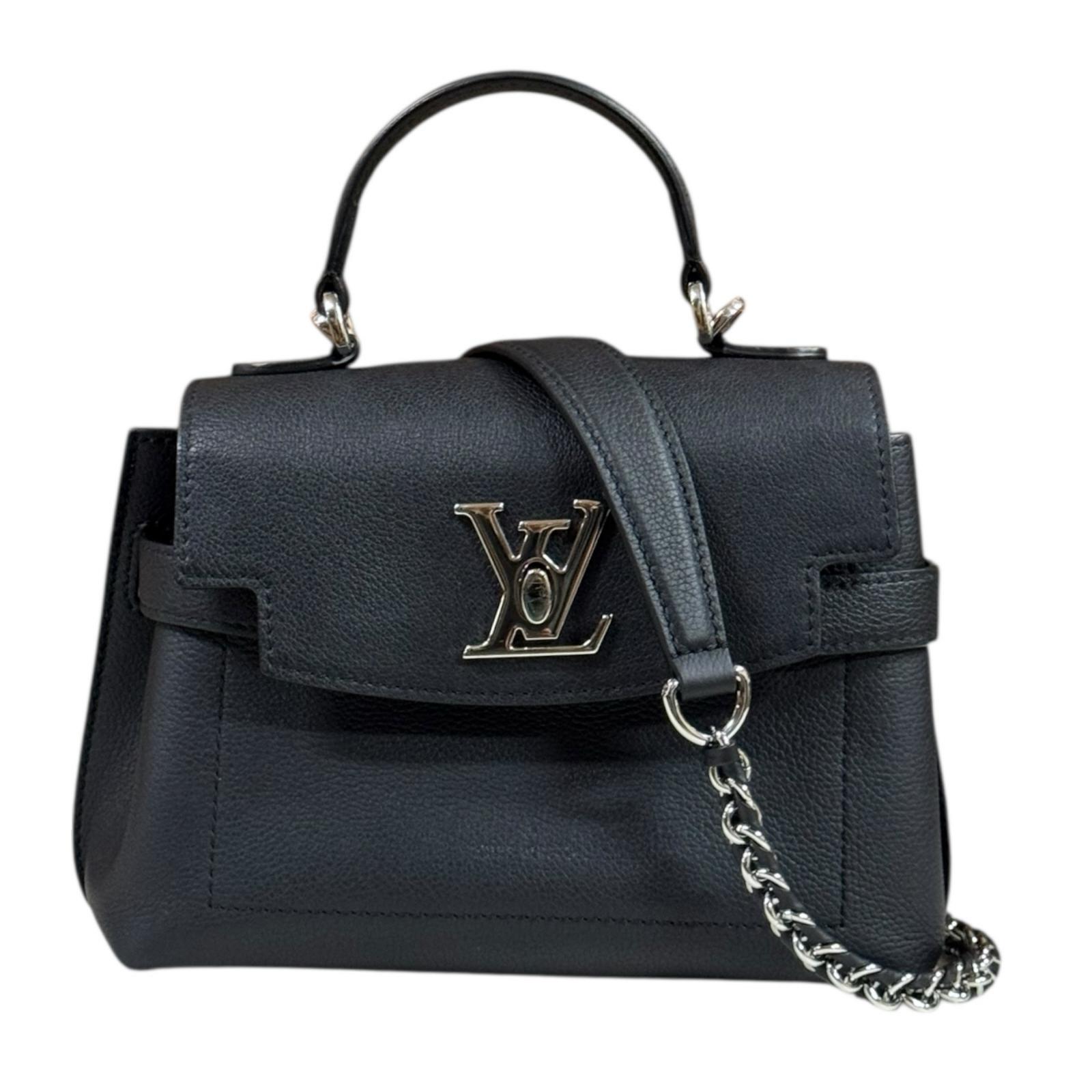 ルイヴィトン ロックミーエヴァーMINI ショルダーバッグ レザー M20997 ブラック LOUIS VUITTON 中古
