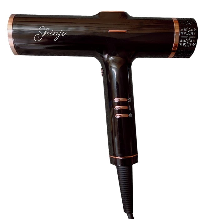 マイナスイオン ヘアドライヤー Shinjuドライヤー 黒蝶 KR-F03BK ブラック