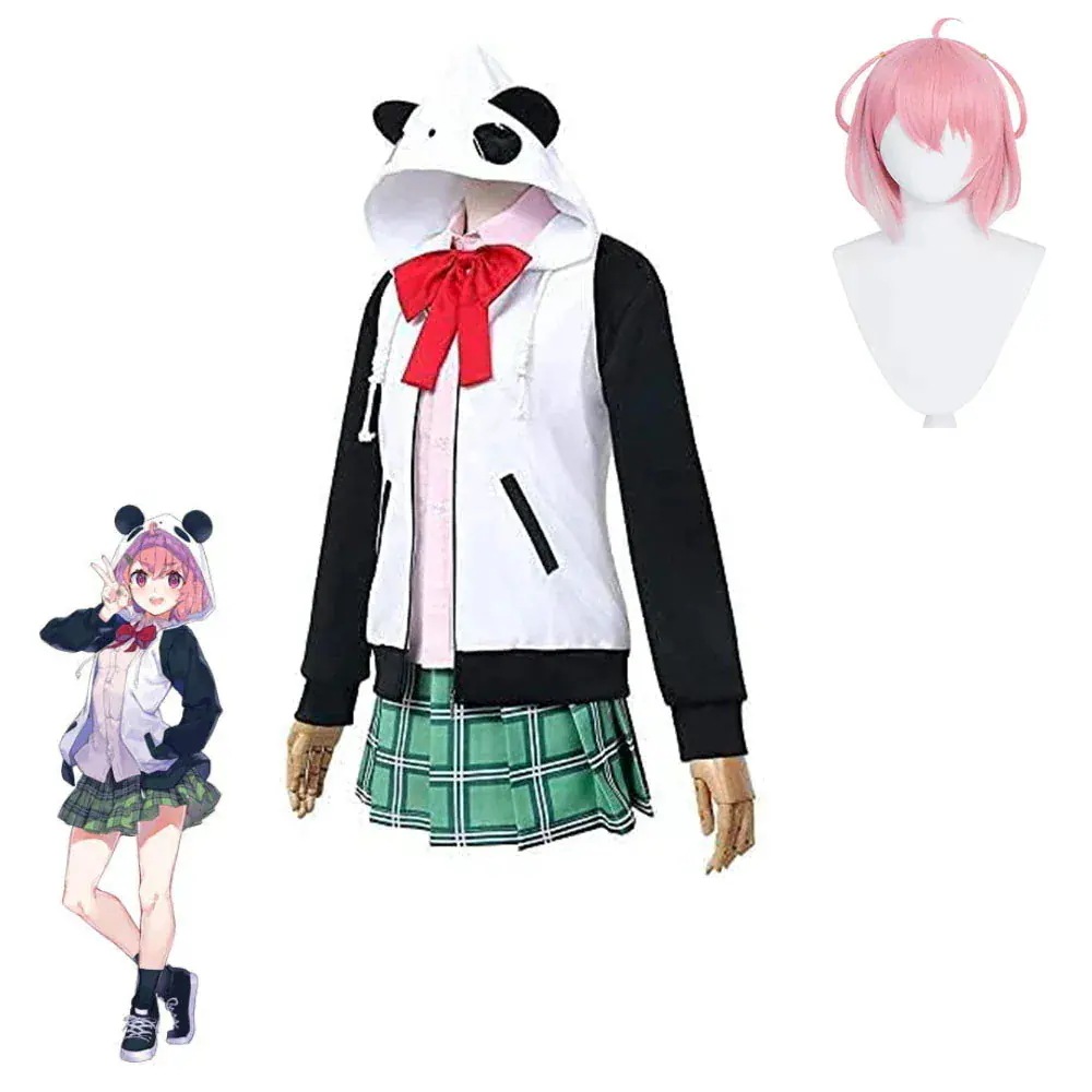 にじさんじ バーチャルYouTuber VTuber 笹木咲 ささきさく ウィッグ追加可 ハロウィン 制服 パンダ パーカー クリスマス