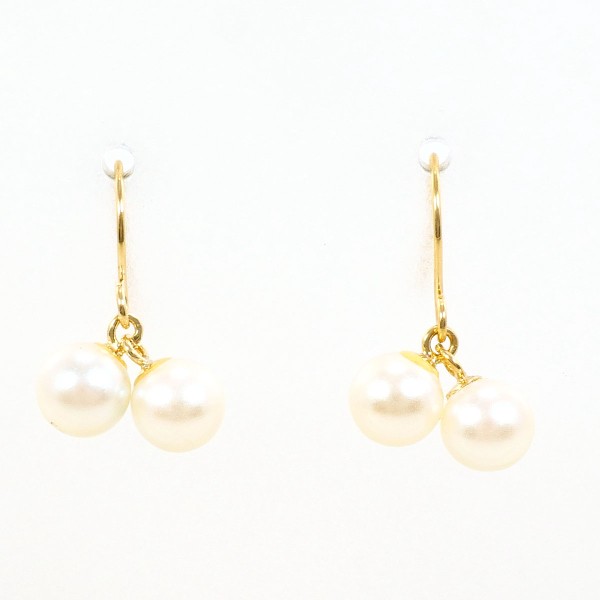 K18 18金 YG イエローゴールド ピアス パール (真珠) ジュエリー 中古