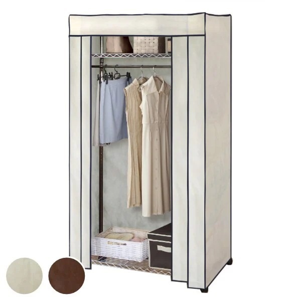 ハンガーラック カバー付き スチールラック 幅90cm