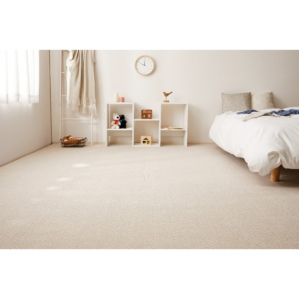 ラグマット 絨毯 江戸間3畳 約176x261cm ベージュ 日本製 消臭 抗菌 防臭 ホットカーペット 床暖房可 リビング 引っ越し