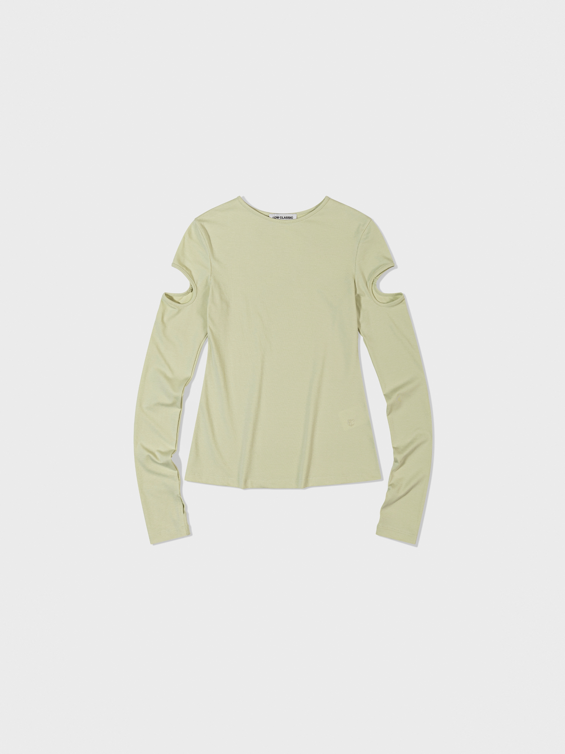 【LOW CLASSIC】 SLEEVE HOLE T-SHIRT : LIME