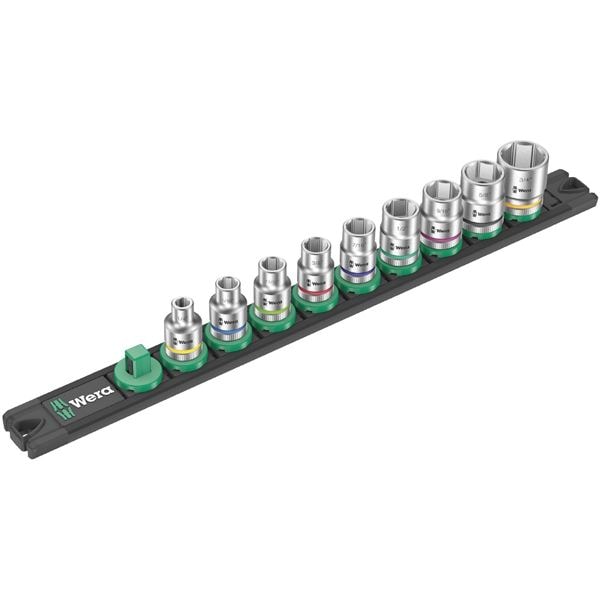 WERA ヴェラ 差込角3/8SQ 収納レール付き 9点組 ソケットレンチセット 005450 工具 ツール DIY 作業工具 道具