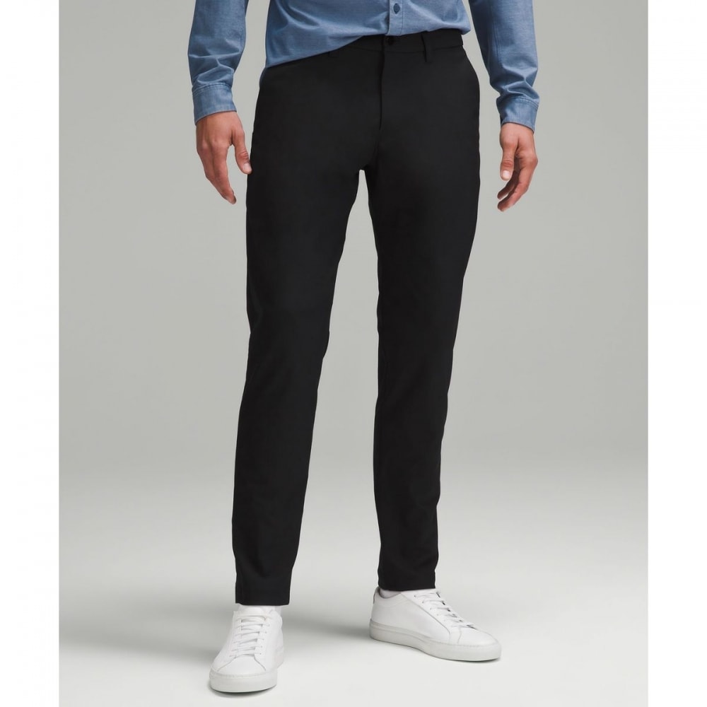 ABC スリムフィットパンツ 32L*スムースツイル-ブラック