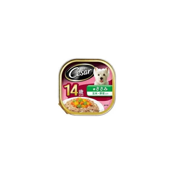 【1ケース】【お取り寄せ対象品】シーザー 14歳からの 絹ささみ 玄米・野菜入り 100g[マースジャパンリミテッド] *96個