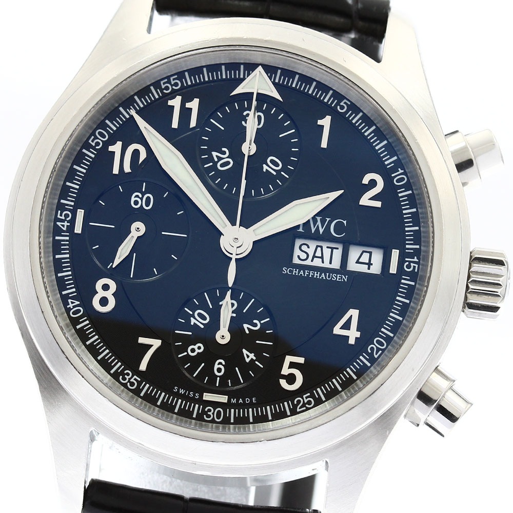 IWC IWC SCHAFFHAUSEN IW370613 スピットファイア クロノグラフ デイデイト 自動巻き メンズ _894043【中古】