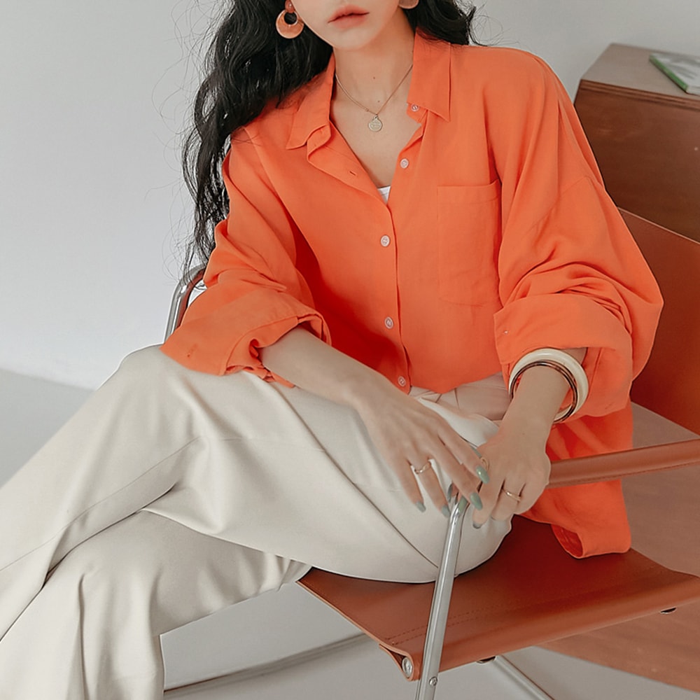 ドロップショルダーシャツ