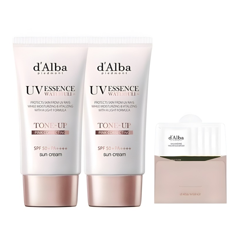 ウォーターフル トーンアップ サンクリーム 50ml x 2 + バランシング ビーガン ジェル クレンザー 15ml