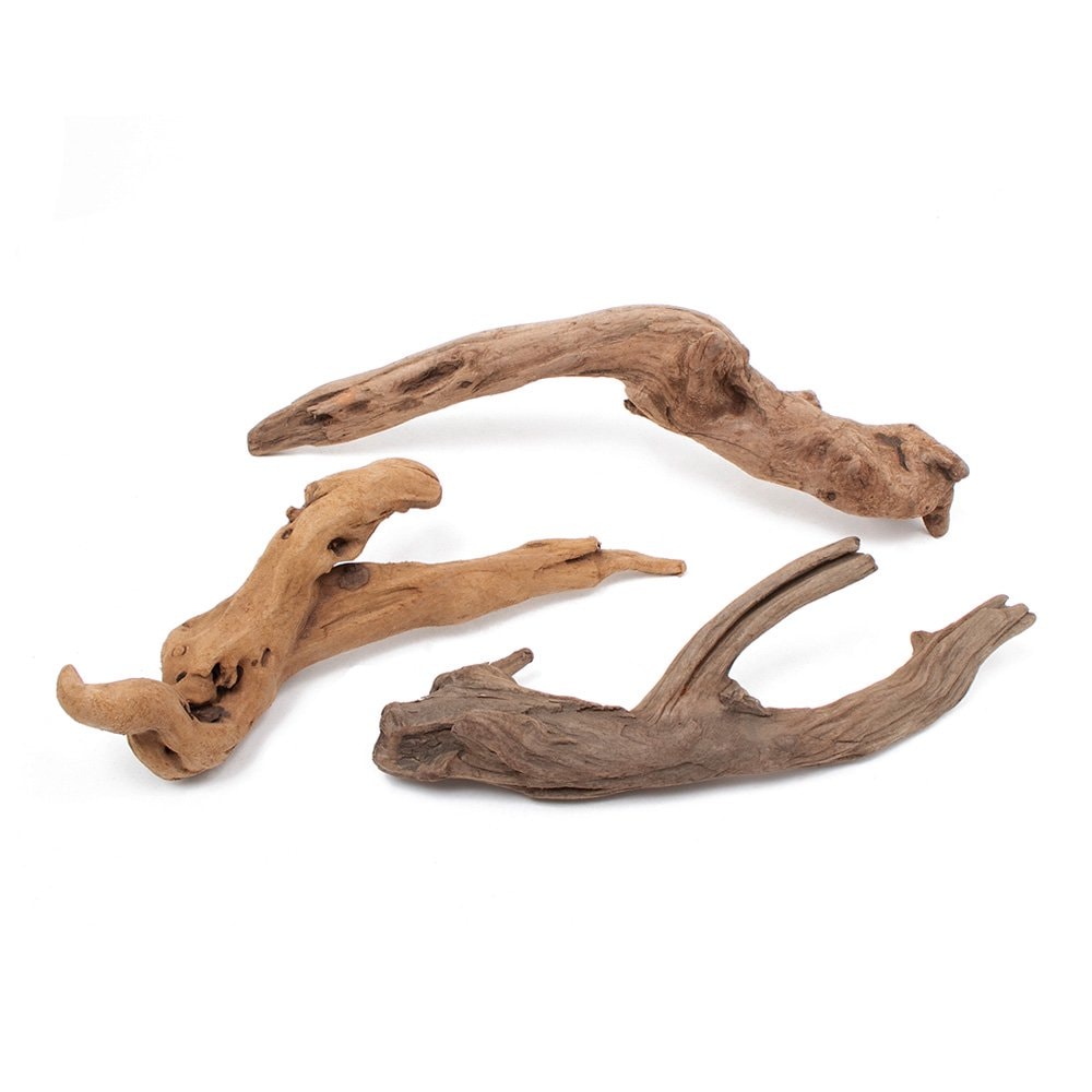形状お任せ　煮込み済み　上質流木　雅ーみやびー　Ｌサイズ（約３５ー４５ｃｍ）　３本　レイアウト素材　流木　ＣＲＣ21―10―20―30―00
