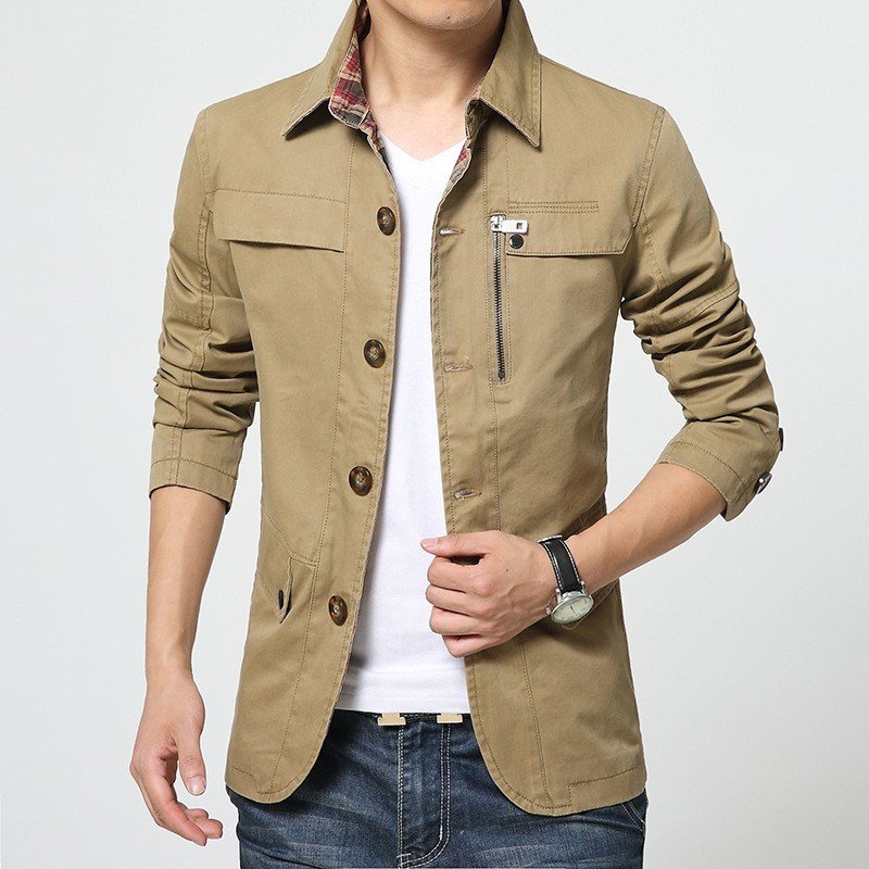 ステンカラーコート メンズ ビジネス コート アウター ショート スプリングコート トレンチコート