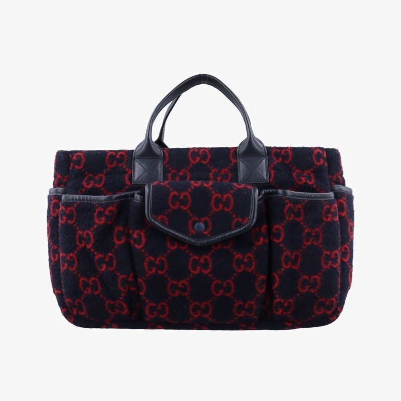 GG柄 チルドレン ハンドバッグマルチカラーファー628159F033251618中古