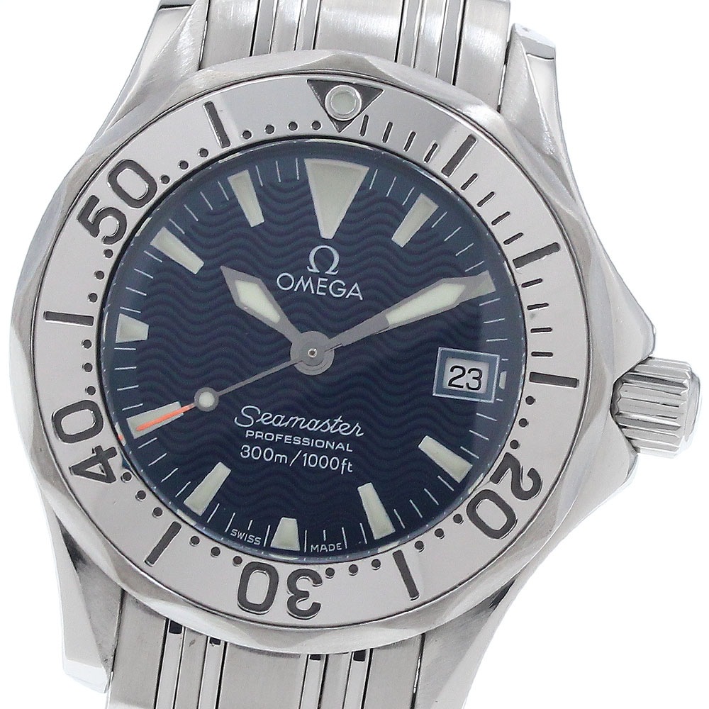 オメガ OMEGA 2584.80 シーマスター300 ジャックマイヨール デイト クォーツ レディース _948599【中古】