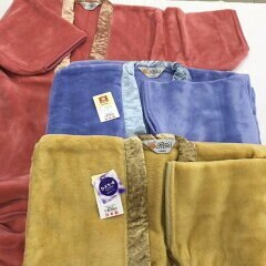 日本製 かいまき 夜着 毛布 無地カラー ３色 140cm 195cm かいまき毛布 アクリル100％ 導電性繊維仕様