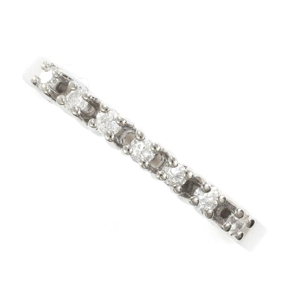 K14 14金 WG ホワイトゴールド リング 指輪 11号 ダイヤ ジュエリー 中古