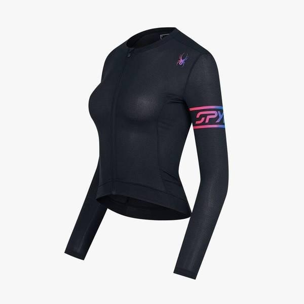 女性サイクルスリーブグラフィック長袖ジャージ TIER-0 SPKPCNFT551WBLK 709561