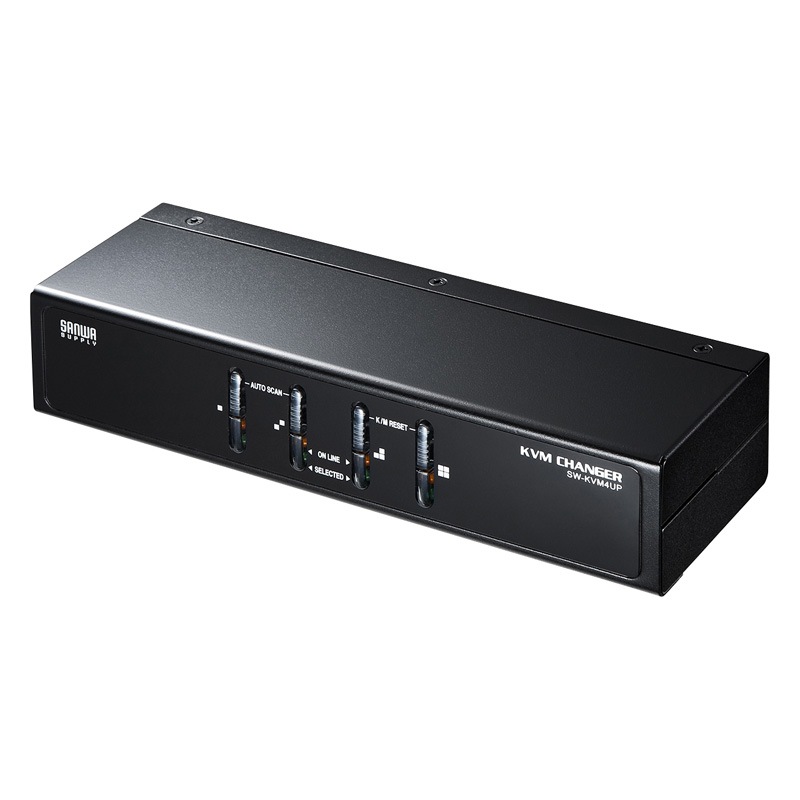 PS/2 USB両対応パソコン自動切替器 4:1 SW-KVM4UP