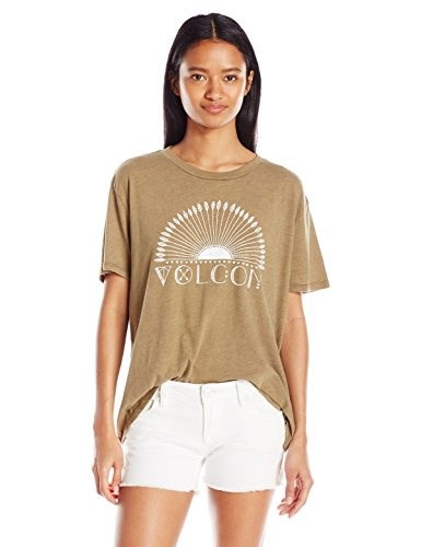 Volcom Juniors Sunrise Basic Army Graphic Tee, X-Large Volcom Juniors Sunrise Basic Army Graphic Tee, X-Large