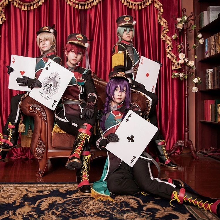 ES あんさんぶるスターズ ALKALOID 風早巽 白鳥藍良 礼瀬マヨイ 天城一彩 コスプレ衣装 コスチューム ハロウィン 装服 仮装