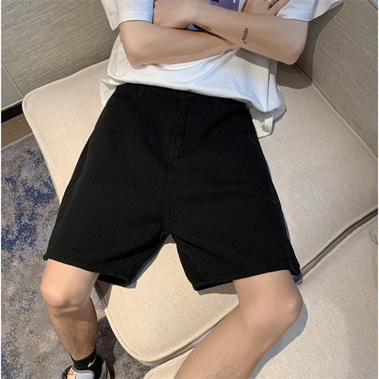 ストレート デニムショートパンツ トレンド カップル パンツ メンズ ゆったりする