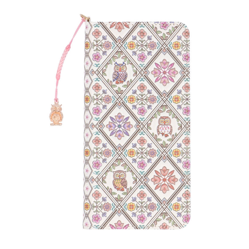 スマホケース ラージサイズ ふくろう 大きめ オリジナル根付 チャーム付 多機種対応 スマートフォン ケース