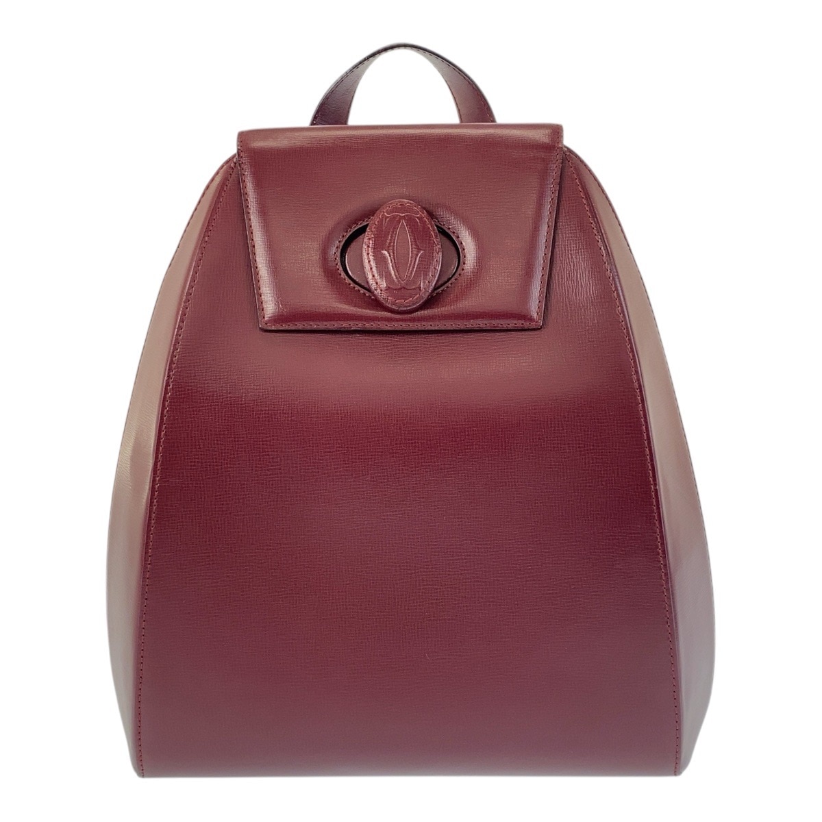 美品 マストライン ボルドー ゴールド金具 レザー リュック バックパック レディース 500927