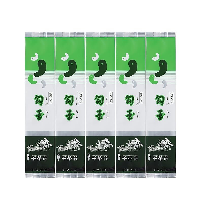 千茶荘 抹茶入り勾玉 100g×5本 ご自宅用 緑茶 お茶 煎茶 日本茶 抹茶入り 冷茶 茶葉 自宅用 家庭用 来客用 手土産 内祝い 島根
