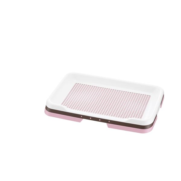 （まとめ）お掃除簡単ステップトレー レギュラー ライトピンク (ペット用品) (×2セット）
