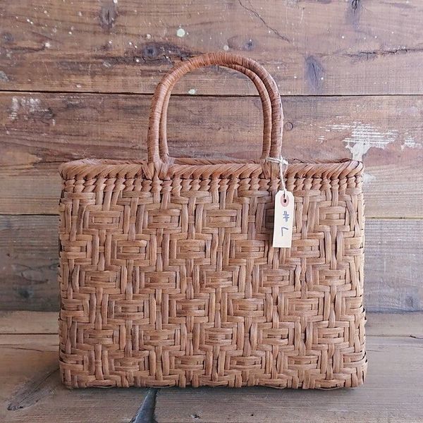 かごバッグ レディースバッグ レディースファッション 山葡萄 籠バッグ 内布付き #1477