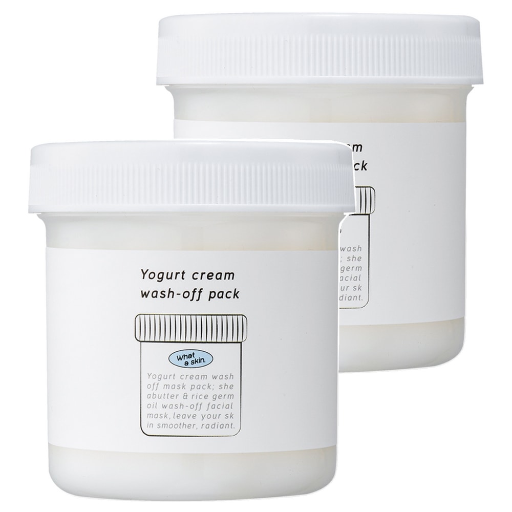 ワーダースキンヨーグルトクリームウォッシュオフ保湿マスクパック130ml1個入り2個