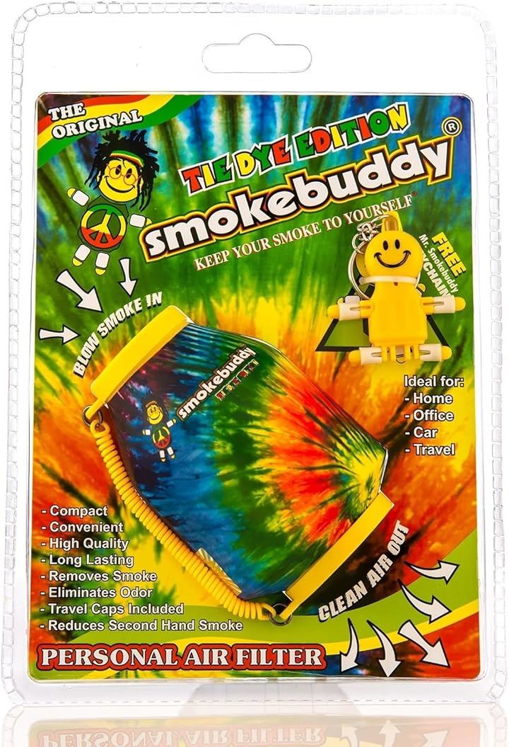 スモークバディ 煙草の消煙消臭 エアフィルター 携帯用 HEPAフィルター Smokebuddy( タイダイ, Original)