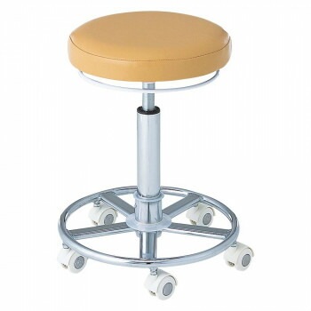 サロン向け スターカッティングチェア（ホワイトキャスター） ナチュラル 60008