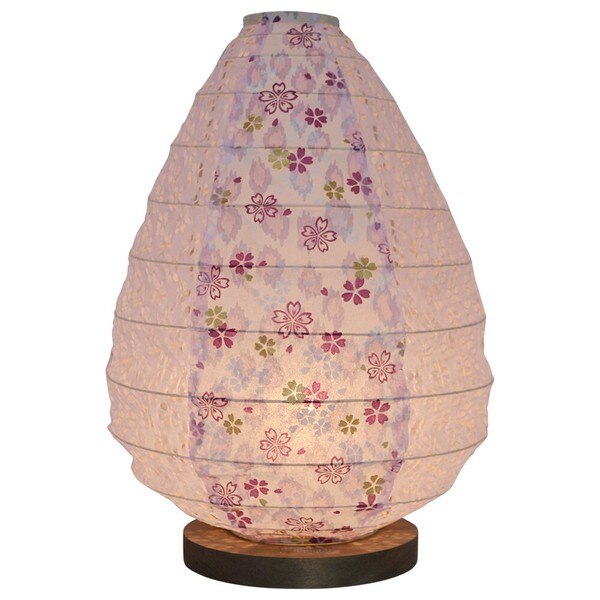 照明 フロアライト スタンドライト 照明器具 ルームライト 和室 和風 和紙 日本製 おしゃれ 卵型 灯花パープルx小梅パープル