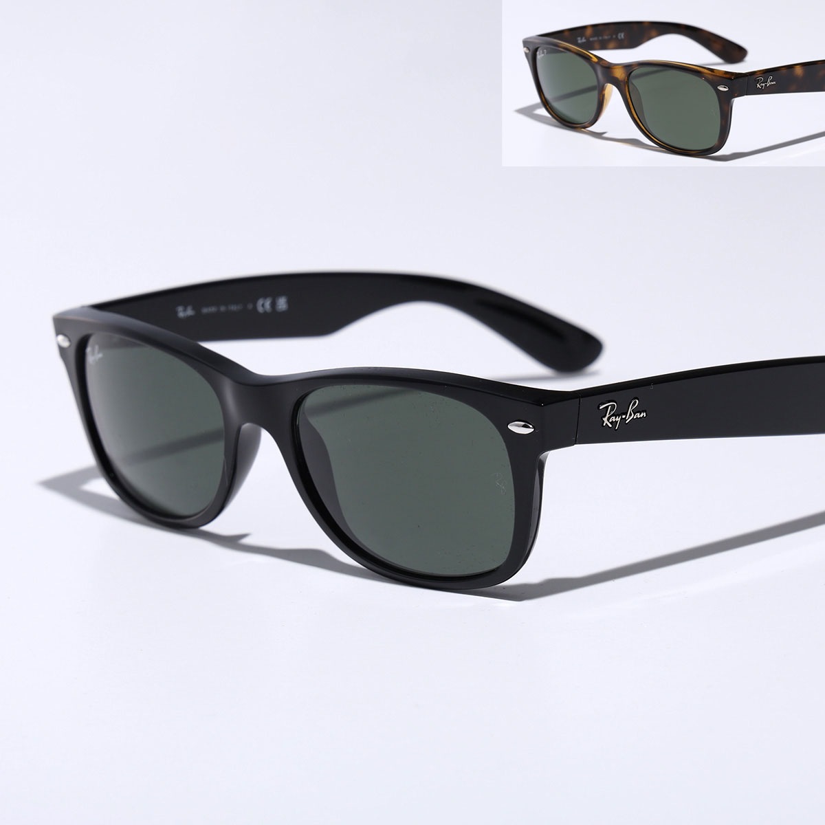Ray-Ban レイバン サングラス NEW WAYFARER ニューウェイファーラー RB2132 メンズ レディース スクエア型 セルフレーム メタルロゴ アイウェア カラー2色
