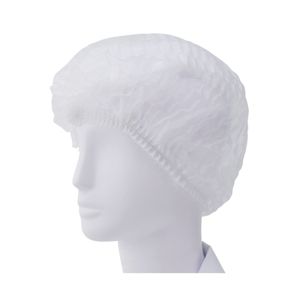 宇都宮製作　毛髪混入防止用キャップ　シンガーギャザーキャップMP　ホワイト　フリーサイズ　100枚×10箱【取り寄せ商品・即納不可・代引き不可・返品不可】