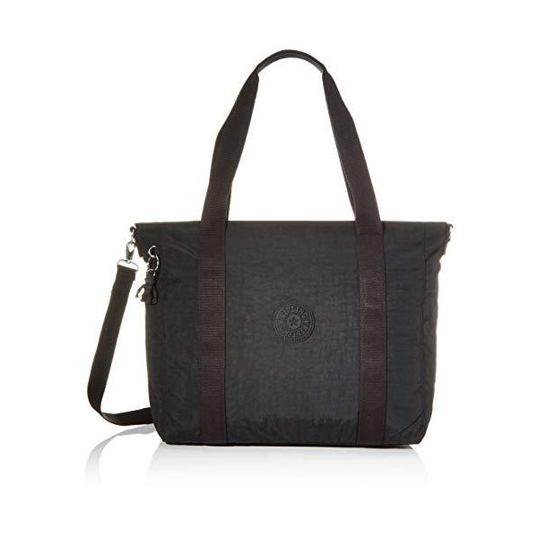 Kipling ASSENI Canvas & Beach Tote Bag, 49 cm, 20 liters, Black (Black Noir) 並行輸入品