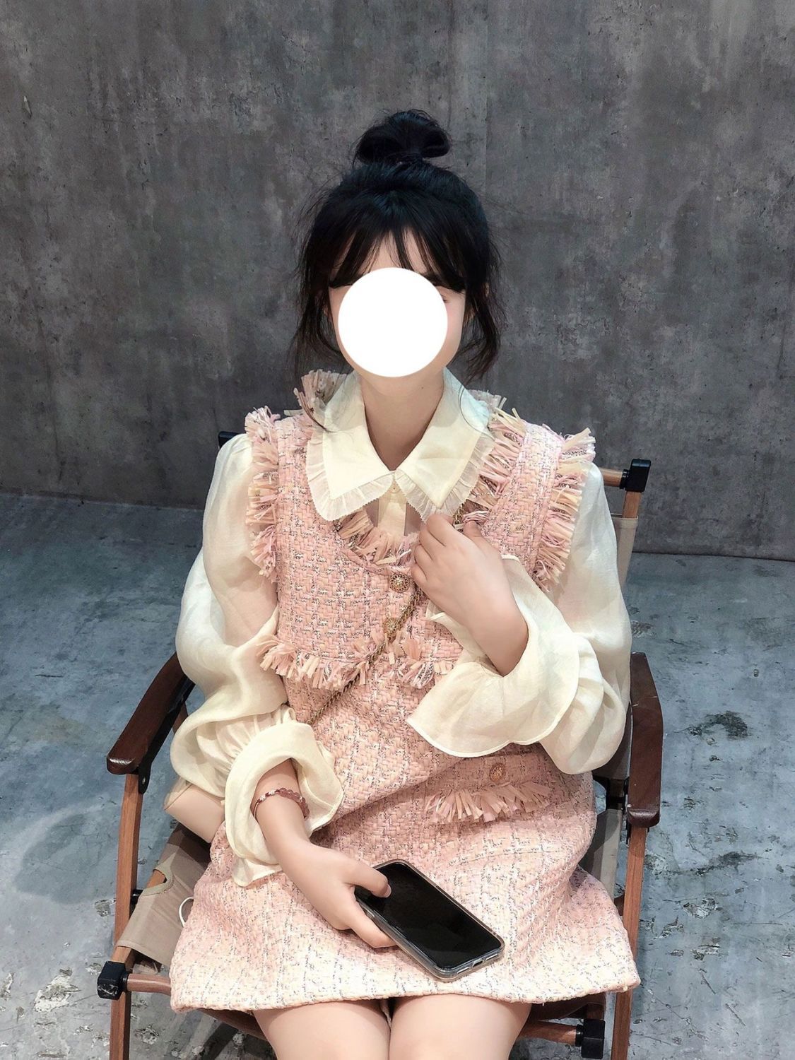 新作春春冬 高級感 韓国ファッション シャツ タンクトップスカート 2点セット