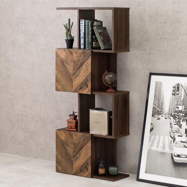 ラック 収納 アイデア おしゃれ 棚 木製 4段 幅60 本棚 間仕切り オープンラック