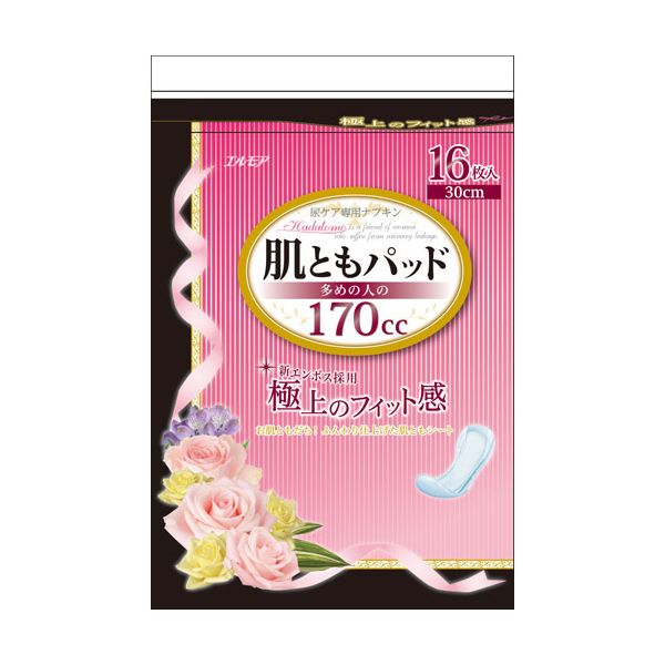 （まとめ）カミ商事 肌ともパッド 170cc 1パック（16枚）(×10セット)