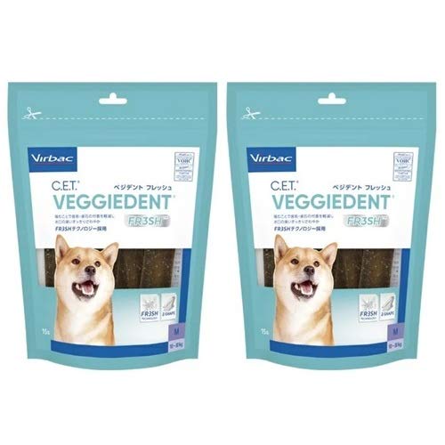 Qoo10最安値挑戦 【2個セット】ビルバック (Virbac) C.E.T.ベジデントフレッシュ M 15本