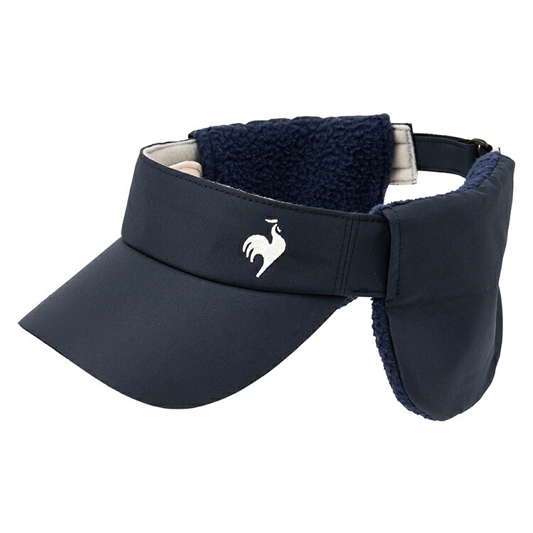 イヤーウォーマー付サンバイザー （レディース） ネイビー #QTCWJC50W-NY