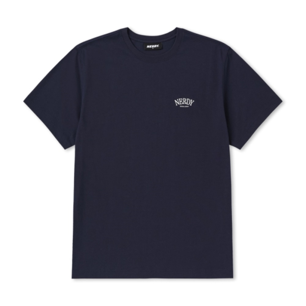 NERDY スモールアーチロゴショートスリーブ T シャツネイビー