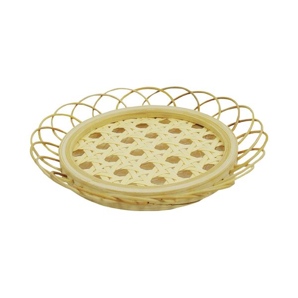 (まとめ) まるき 竹コースター 六つ目 1パック（10枚） (×10セット)