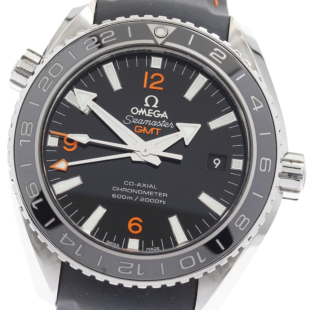 オメガ OMEGA 232.32.44.22.01.002 シーマスター プラネットオーシャン コーアクシャル GMT 自動巻き メンズ 内箱・保証書付き_885253【中古】