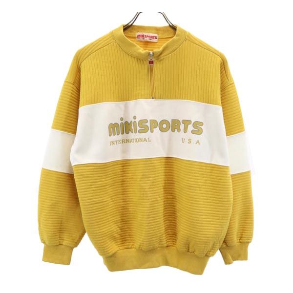 ミキスポーツコレクション 長袖 スウェット ハーフジップ トレーナー M イエロー系 MIKI SPORTS COLLECTION メンズ 5,428円