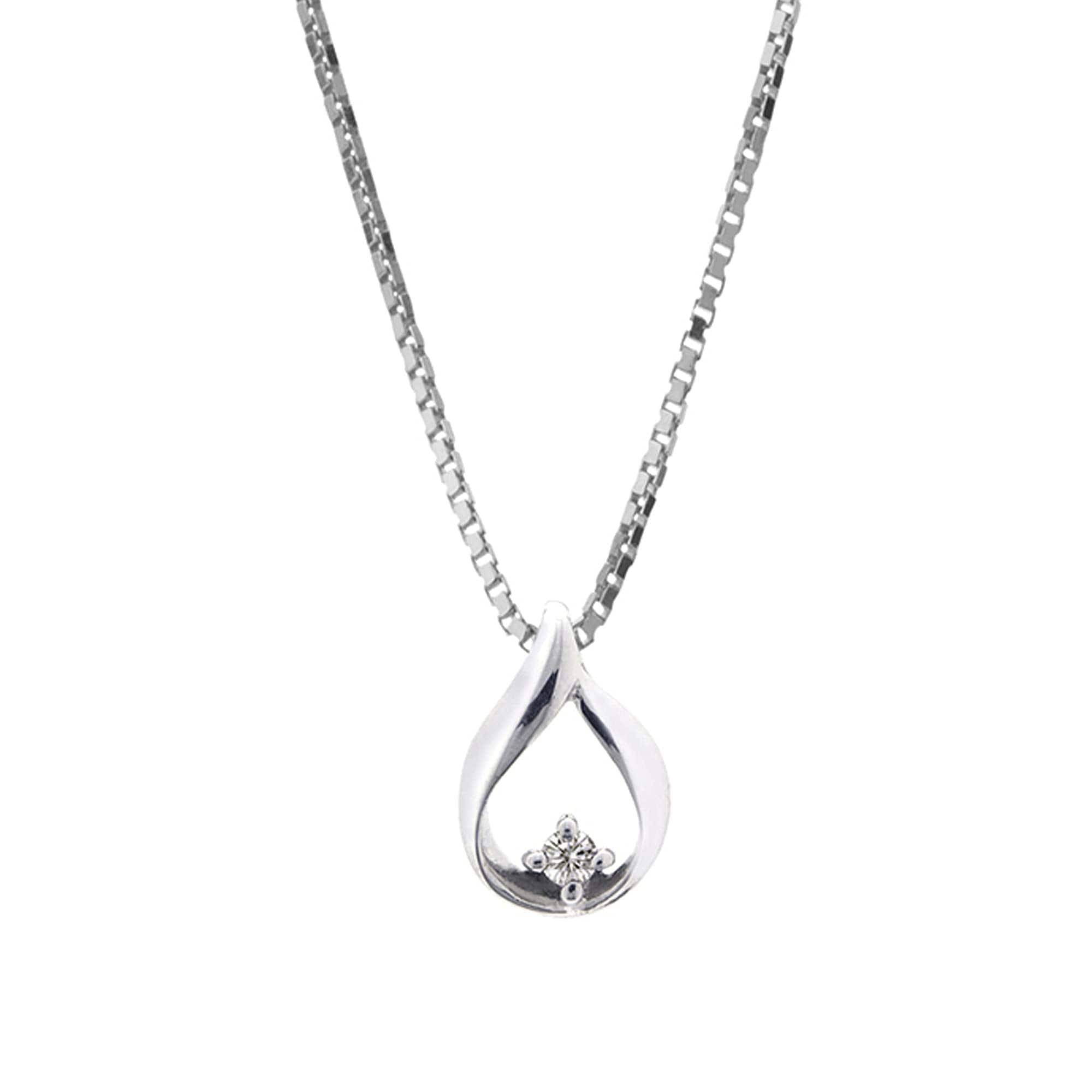 [Matthewmark] ベビーダイヤモンドネックレス ティアドロップ レディース 誕生日 プレゼント ギフト 人気 ゴールド K18 プラチナ シルバー925 イタリア製chain ne_baby