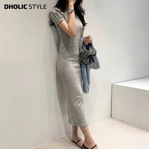 [メガ割りSALE]スリムパフワンピース・p174969