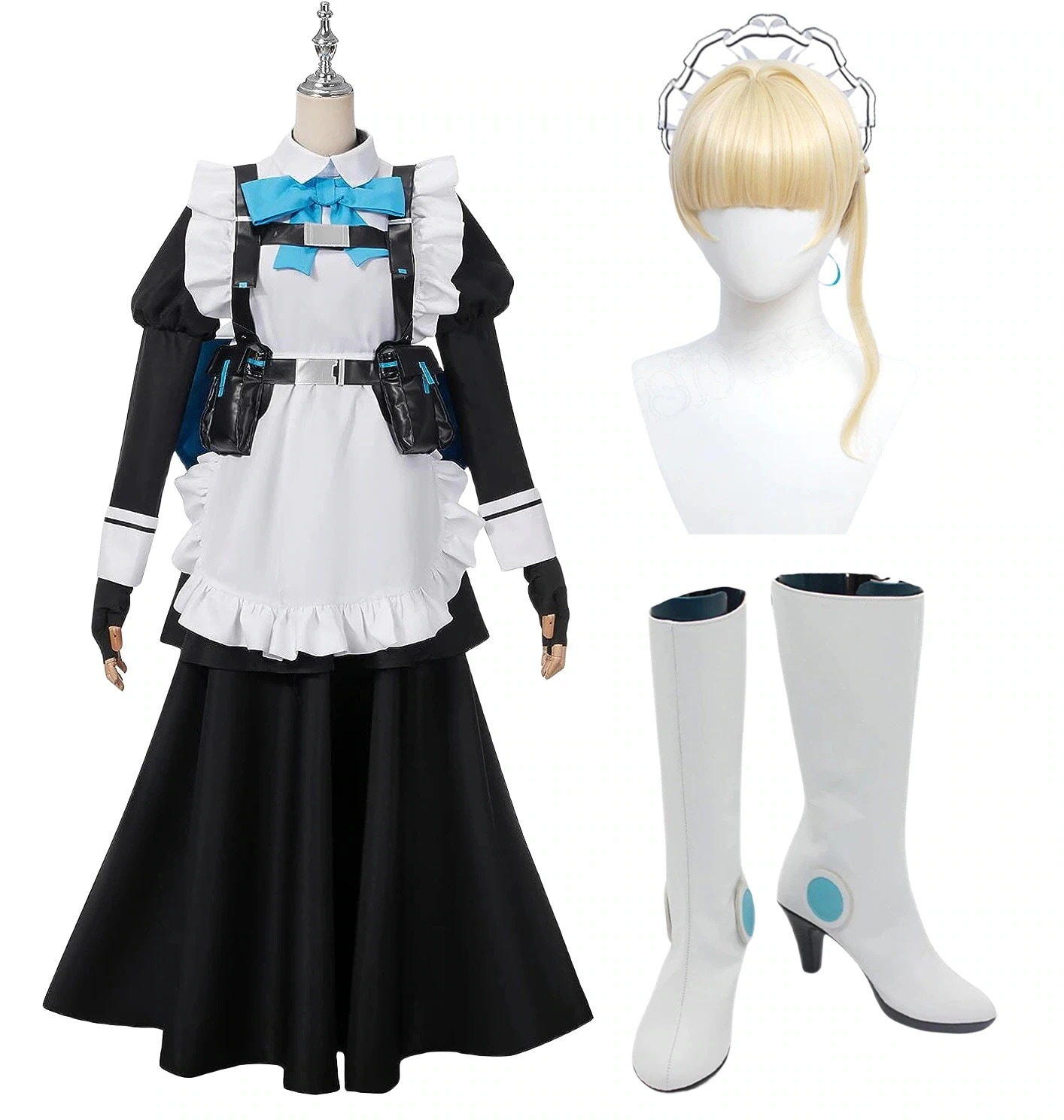 コスプレ衣ブルーアーカイブ飛鳥馬トキコスプレ衣ウィッグ靴付きメイド服戦闘服イベントパーティー変演出服クリスマスパーティー30%までに制限