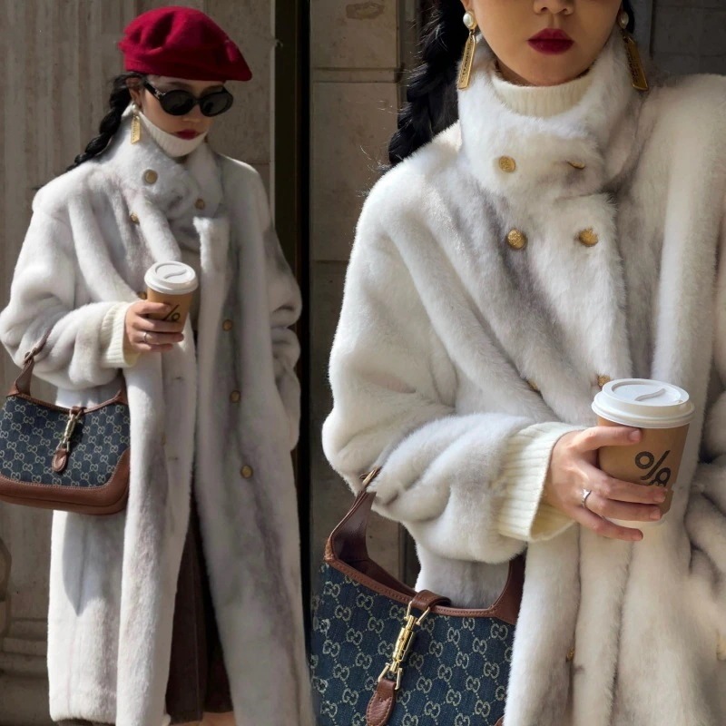 【上品】冬人気 厚手 超保温 毛皮アウター 韓国ファッション もこもこロングコート レディース 防寒 暖かいファーアウター 冬 ゆったり体型カバー 百掛け 通勤 裹起毛ジャケット30%までに制限 5,443円