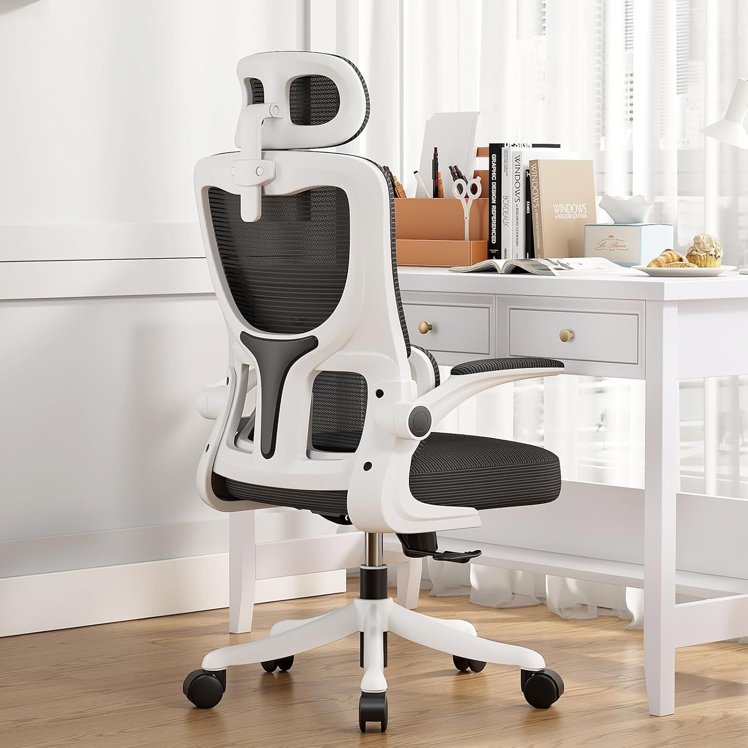 オフィスチェア デスクチェア 人間工学 腰背セパレート構造 椅子 2D跳ね上げ式アームレスト 3Dヘッドレスト 125度ロッキング テレワーク チェア 10cm昇降 360回転 疲れない 高反発クッ